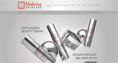 Desktop Screenshot of malvinaskincare.com